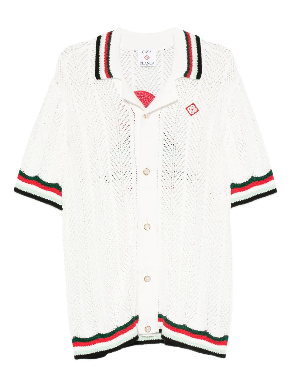 CASABLANCA - Cotton Montagne Ondulee Crochet Shirt – Anrosa Store CASABLANCA - Cotton Montagne Ondulee Crochet Shirt – Anrosa Store
