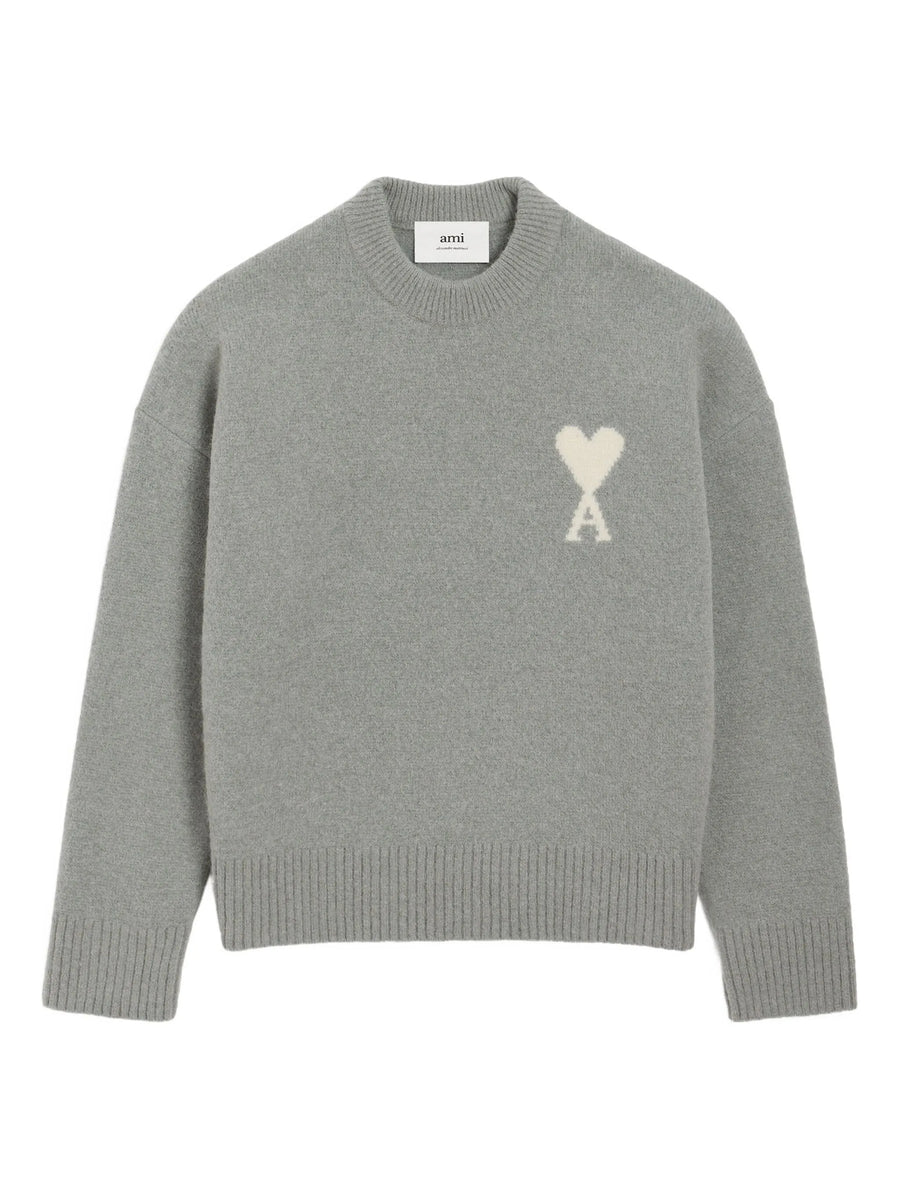 AMI - ADC Crewneck Sweater Gris Ecru – Anrosa Store