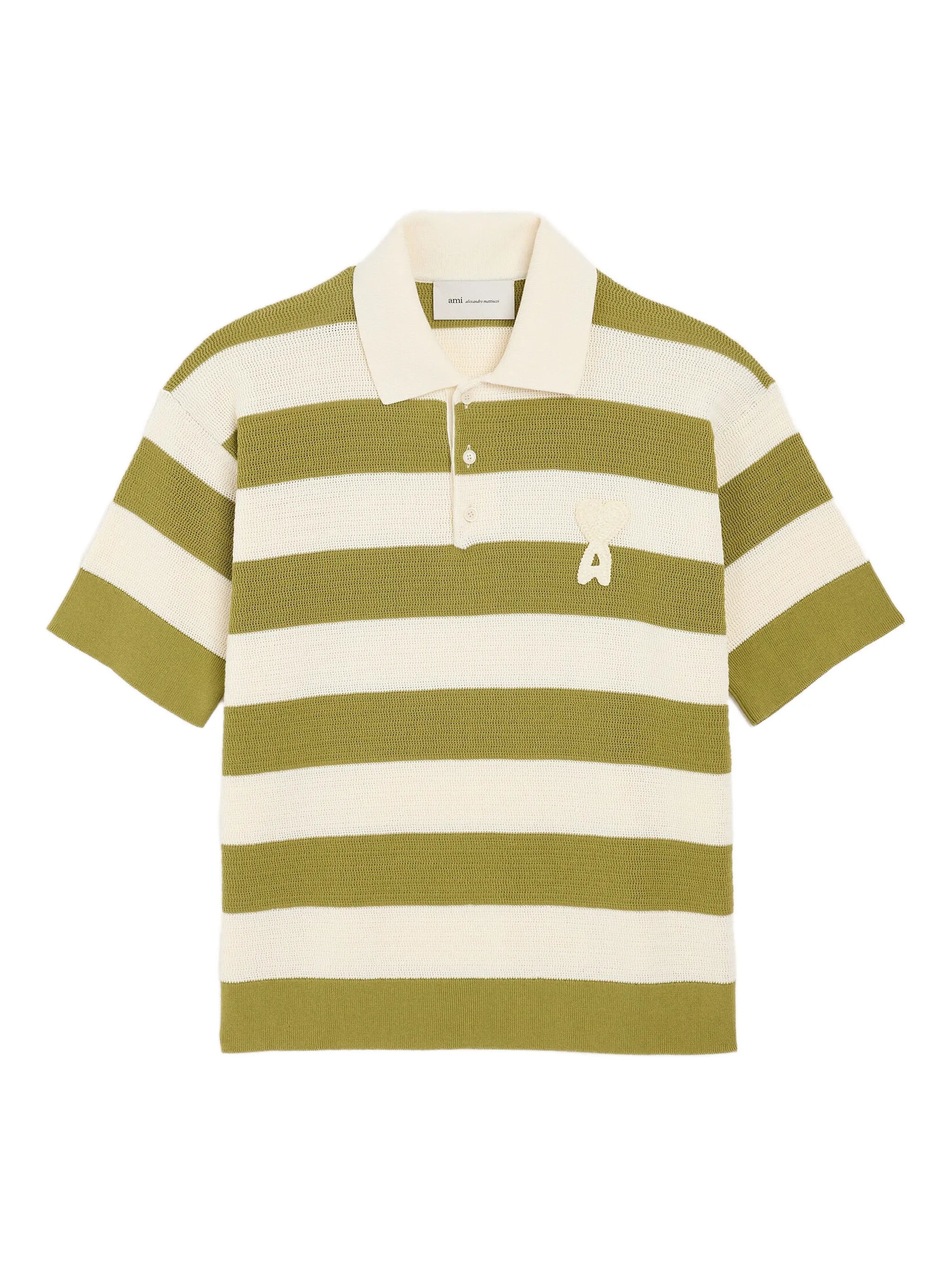 ami様 AMI - Short Sleeve Polo ADC Patch Blanc Creme Matcha – Anrosa Store