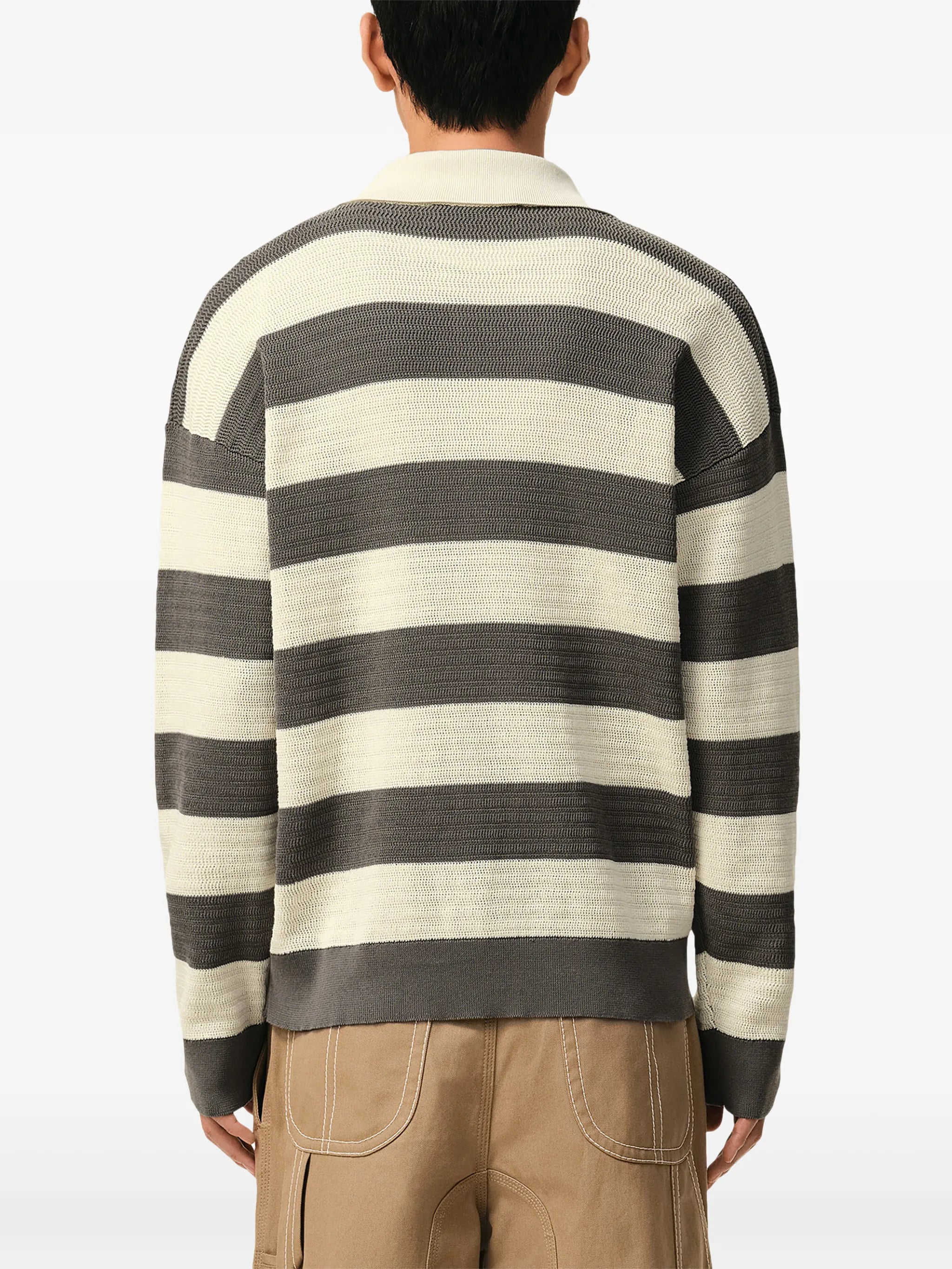 ami様 AMI - Shirt Collar Cardigan ADC Patch Blanc Creme Carbone – Anrosa