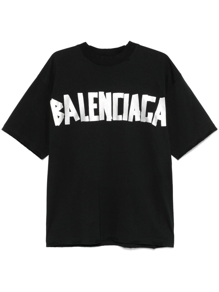 ⭐︎大幅値下げ⭐︎大丸札幌購入　BALENCIAGA ブラック 半袖シャツ 37 BALENCIAGA - New Tape Type T-shirt Medium Fit Black – Anrosa Store