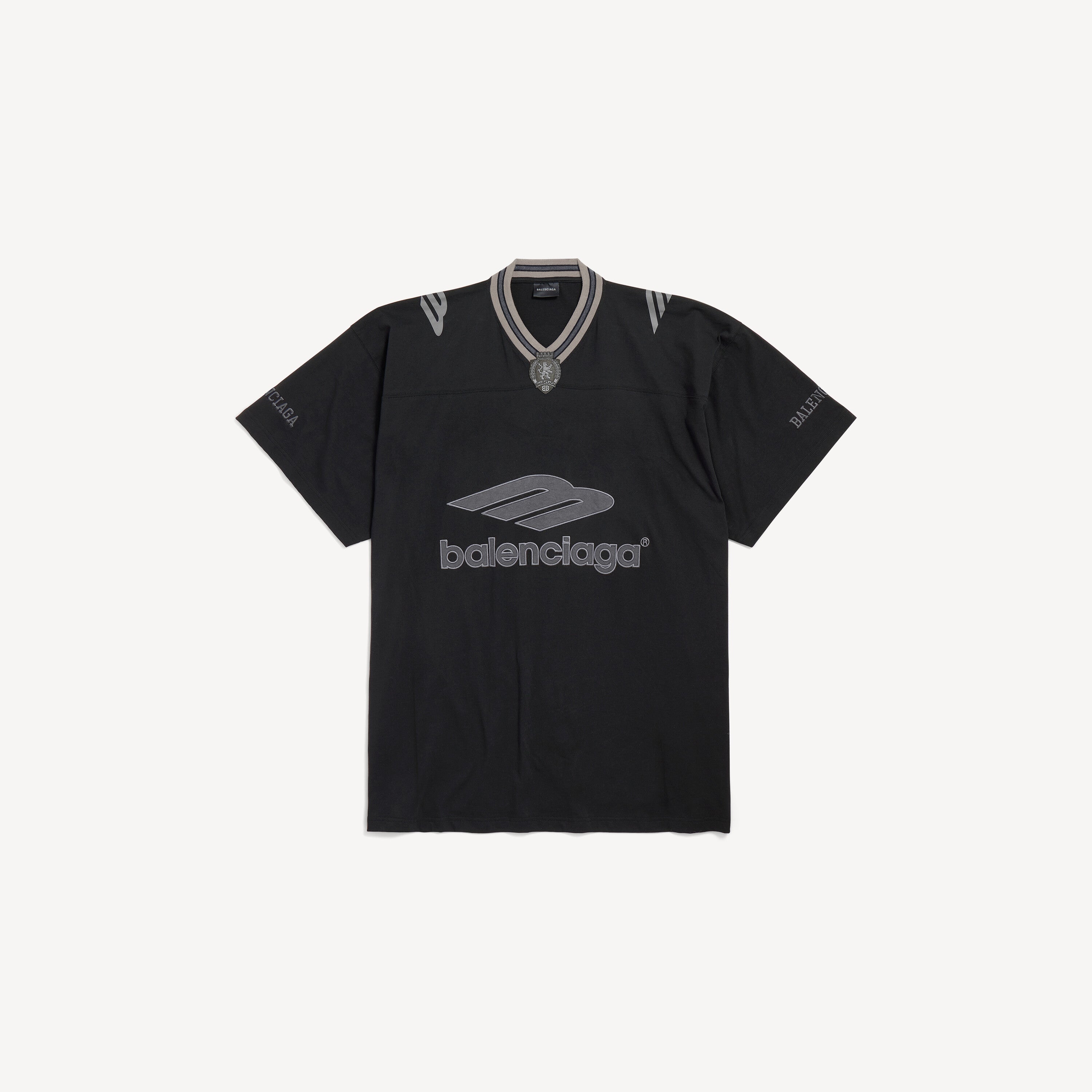 BALENCIAGA - V Neck Oversized Tshirt American Black – Anrosa Store
