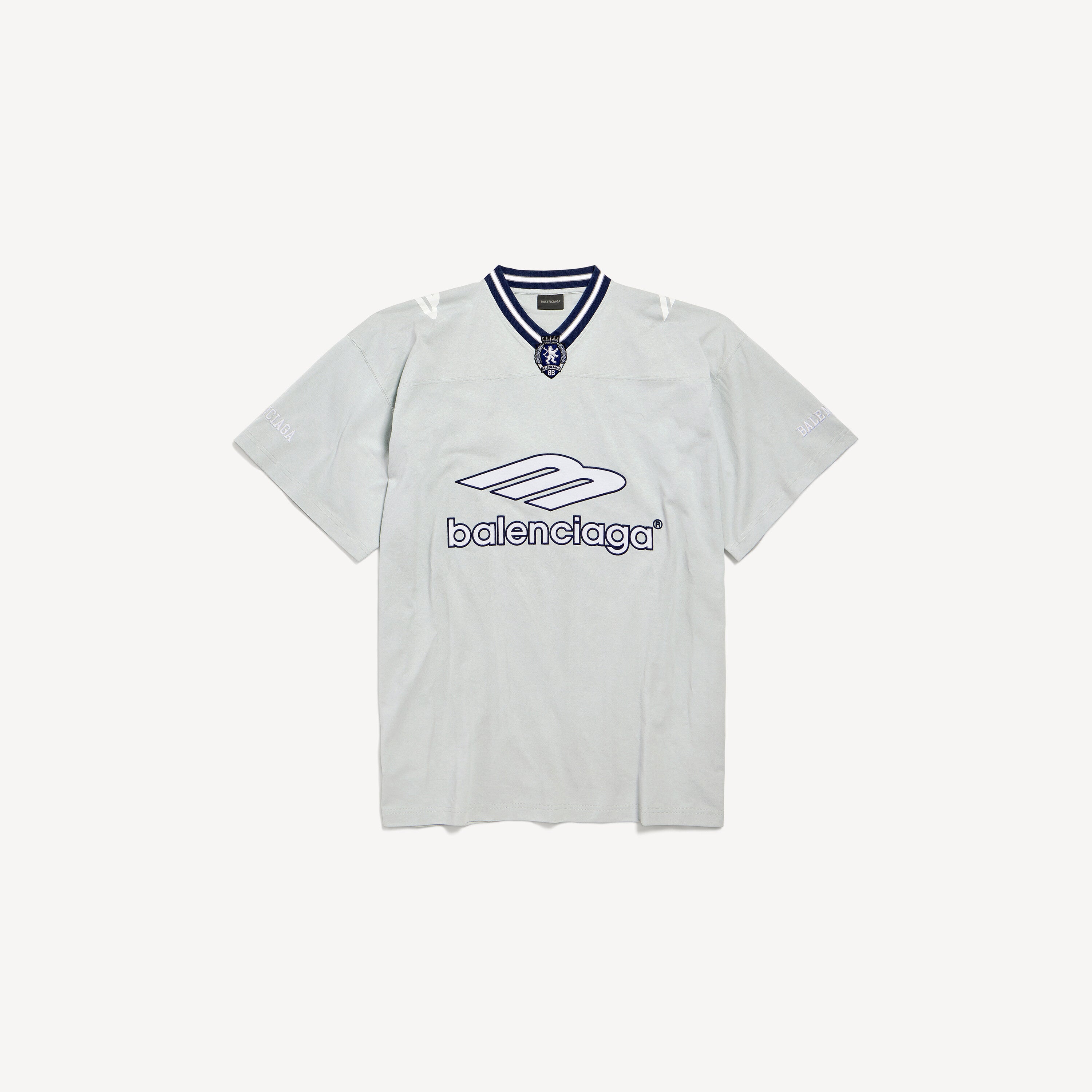 BALENCIAGA - V Neck Oversized Tshirt American Grey – Anrosa Store