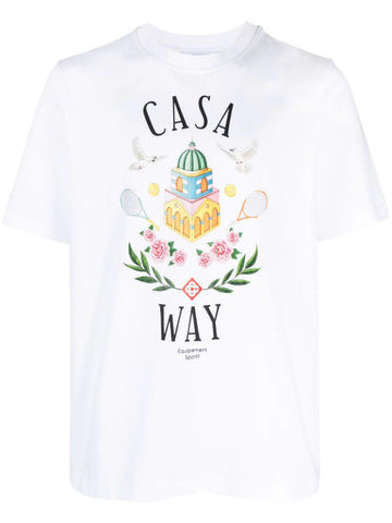 CASABLANCA - Casa Way Printed T-Shirt White