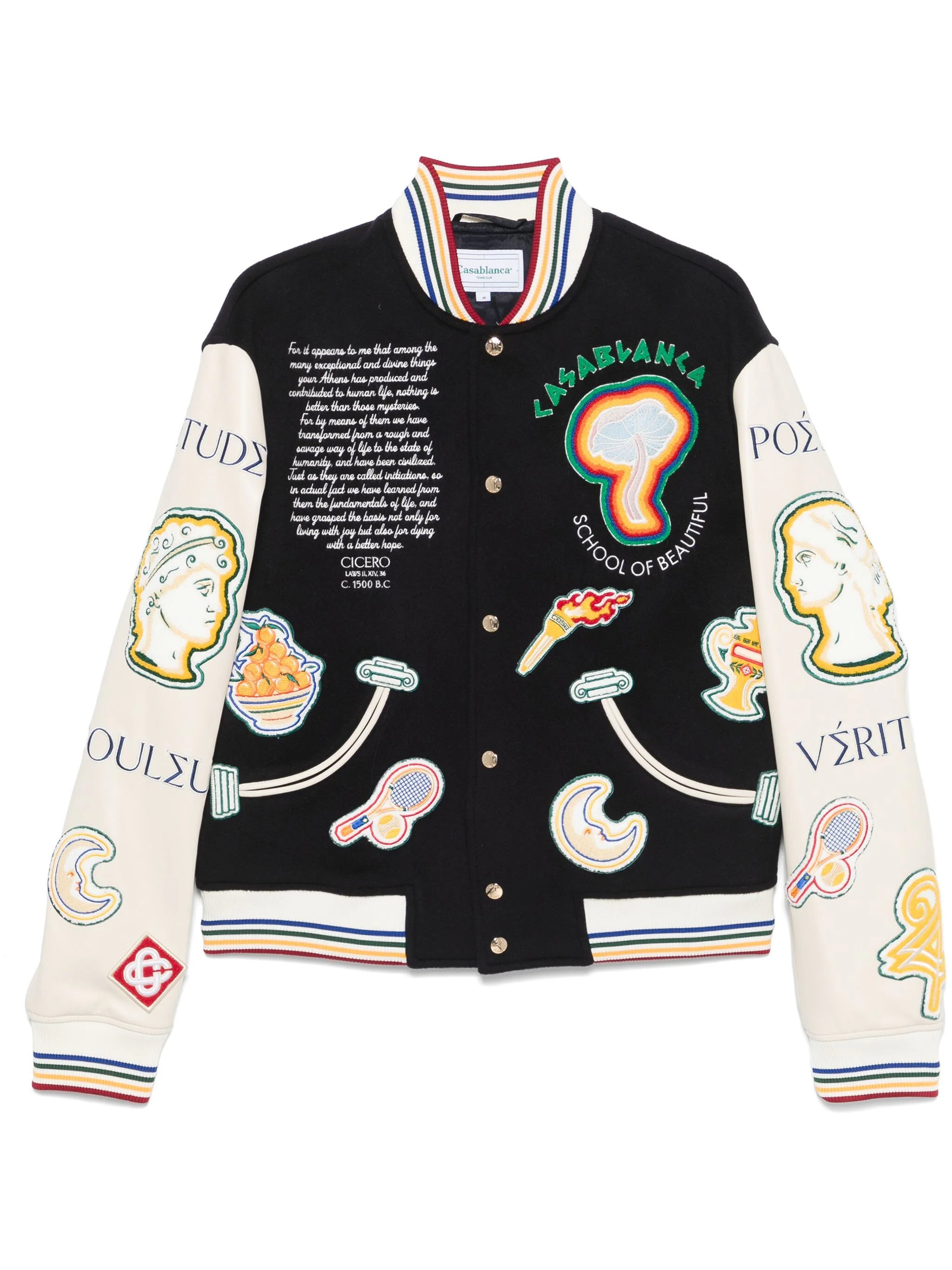 CASABLANCA - Chenille Embroidered Patchwork Jacket – Anrosa Store
