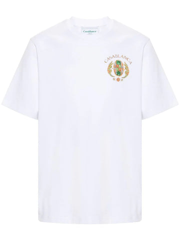 CASABLANCA - Joyaux D'Afrique Tennis Club Printed T-Shirt White