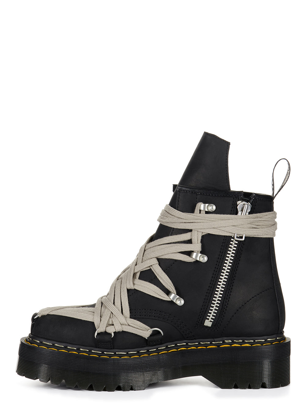 RICK OWENS - Dr.Martens 1460 Quad Sole Mega Lace Boot Black