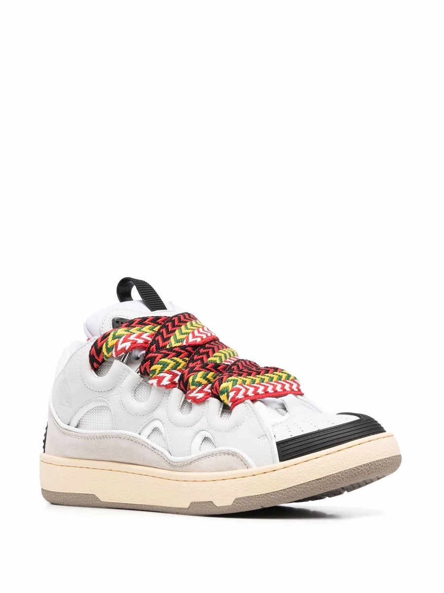 LANVIN - Women Leather Curb White Sneakers