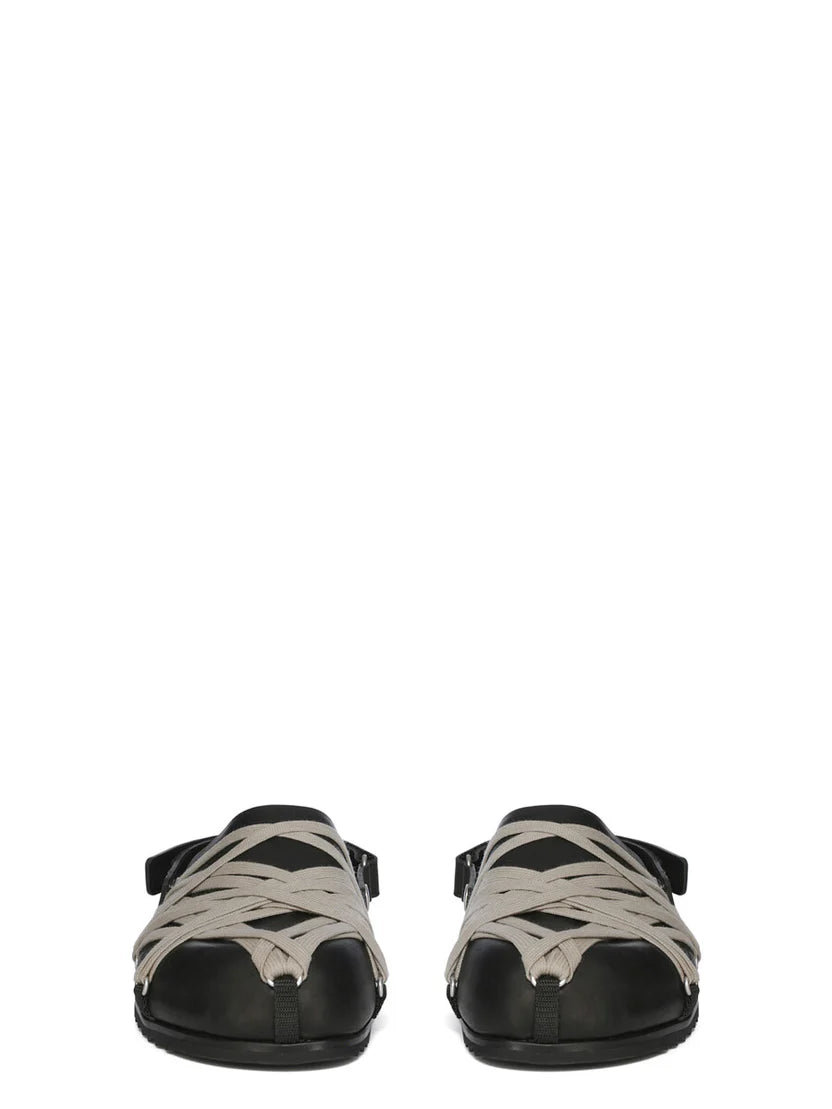 RICK OWENS - Megalaced Mule Granola サンダル RICK OWENS - Megalaced Mule Granola Black – Anrosa Store
