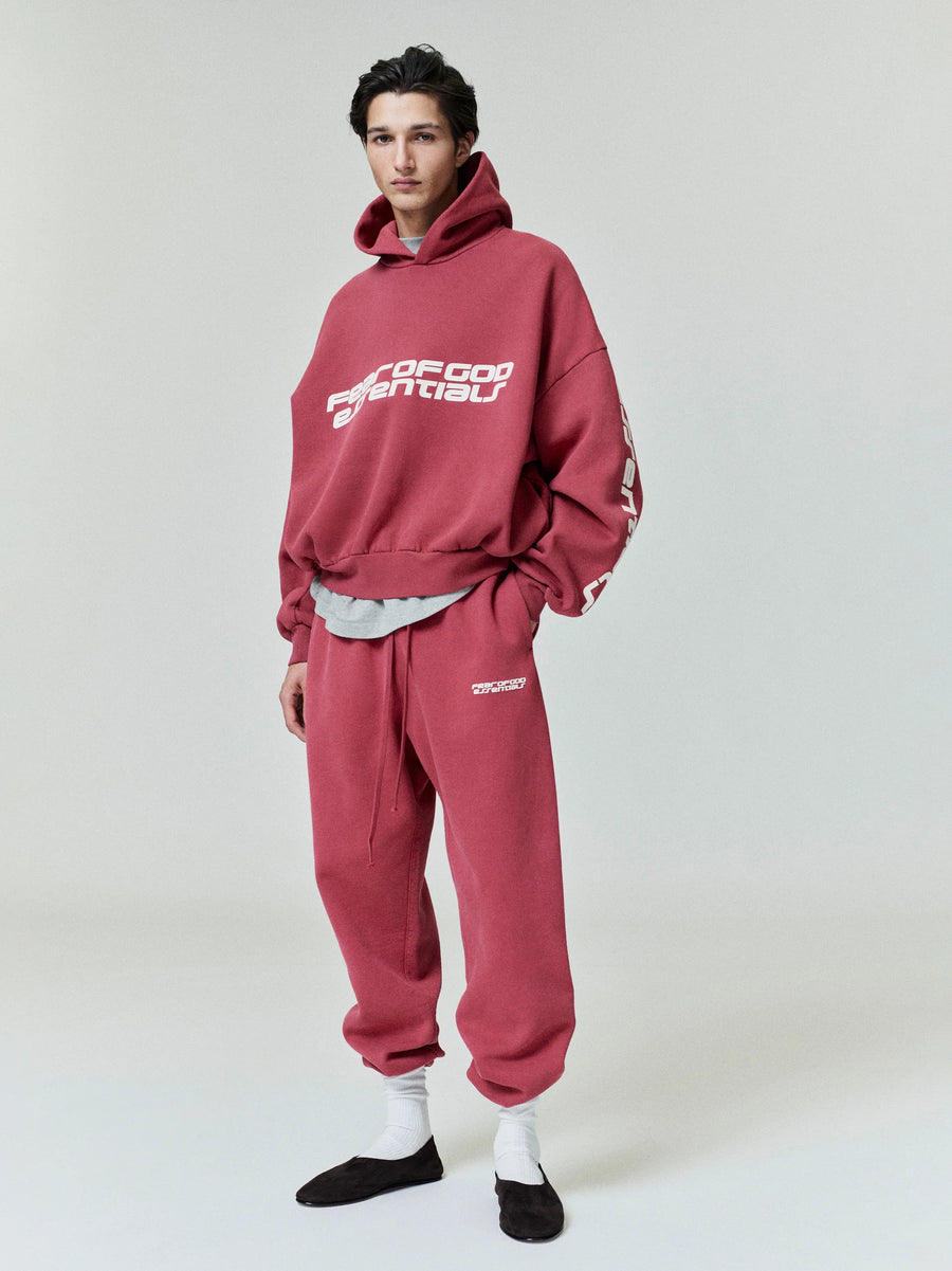 ESSENTIALS - Cropped Relaxed Hoodie Crimson – Anrosa Store