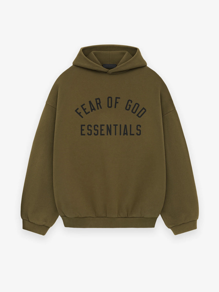 ESSENTIALS - Fleece Hoodie Olive