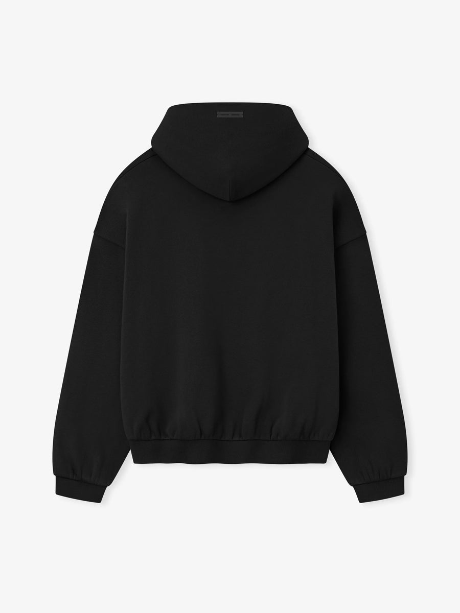 ESSENTIALS - 90's Fit Fleece Hoodie Jet Black