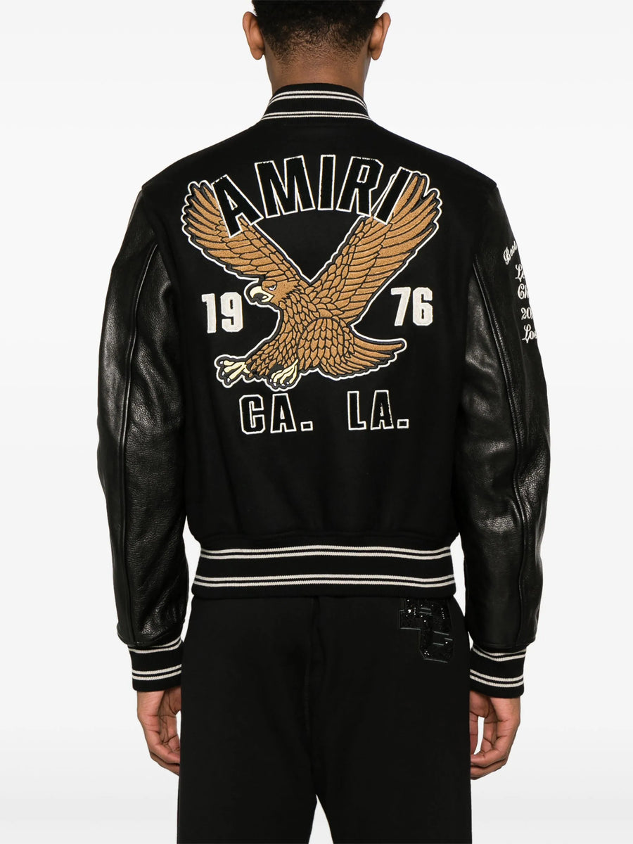 AMIRI - Eagle Varsity Leather Jacket