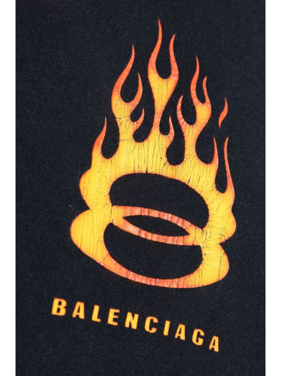 BALENCIAGA - Burning Unity Tee Washed Out Black