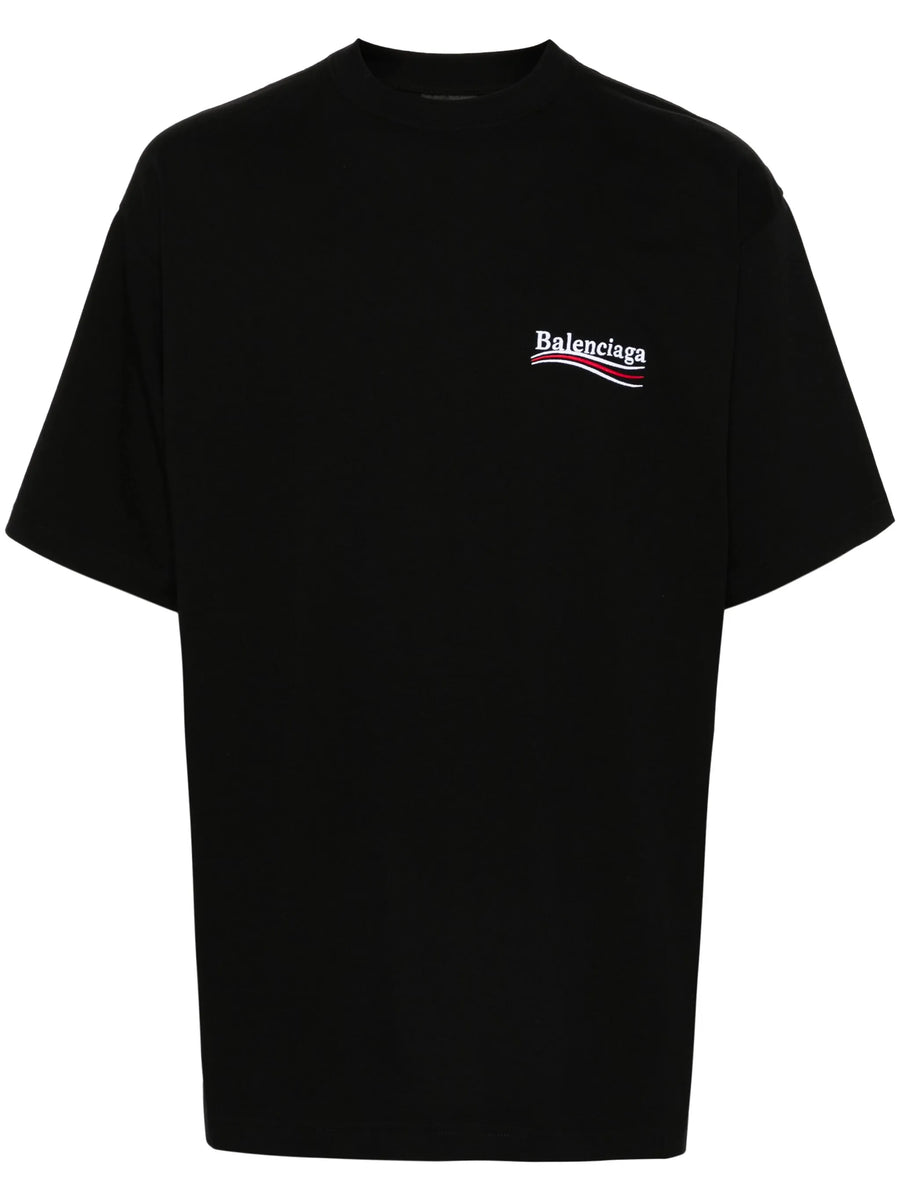 BALENCIAGA - Political Campaign Large Fit T-Shirt Black