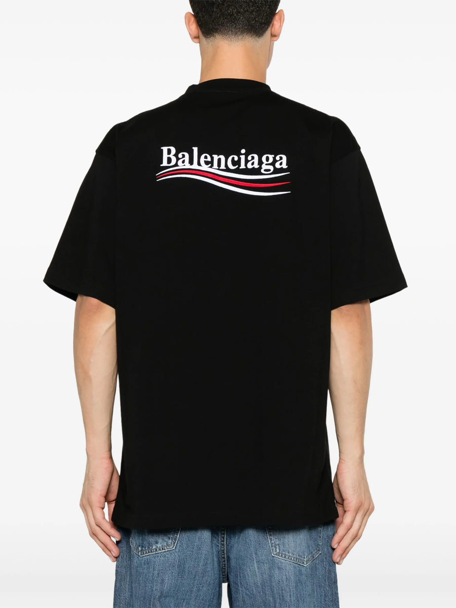 BALENCIAGA - Political Campaign Large Fit T-Shirt Black