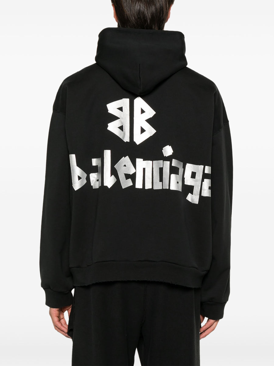 BALENCIAGA - New Tape type Hoodie Black