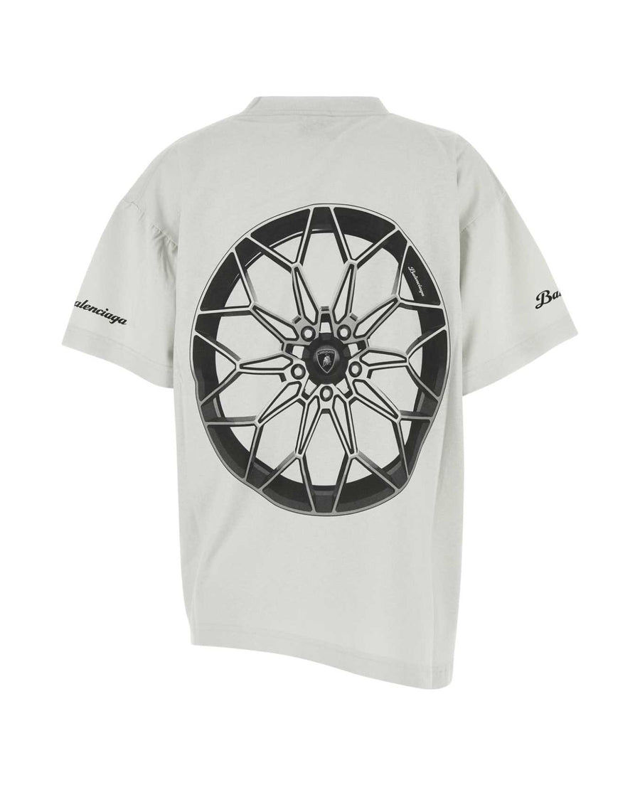 BALENCIAGA - Boxy T-shirt Lamborghini Dirty White