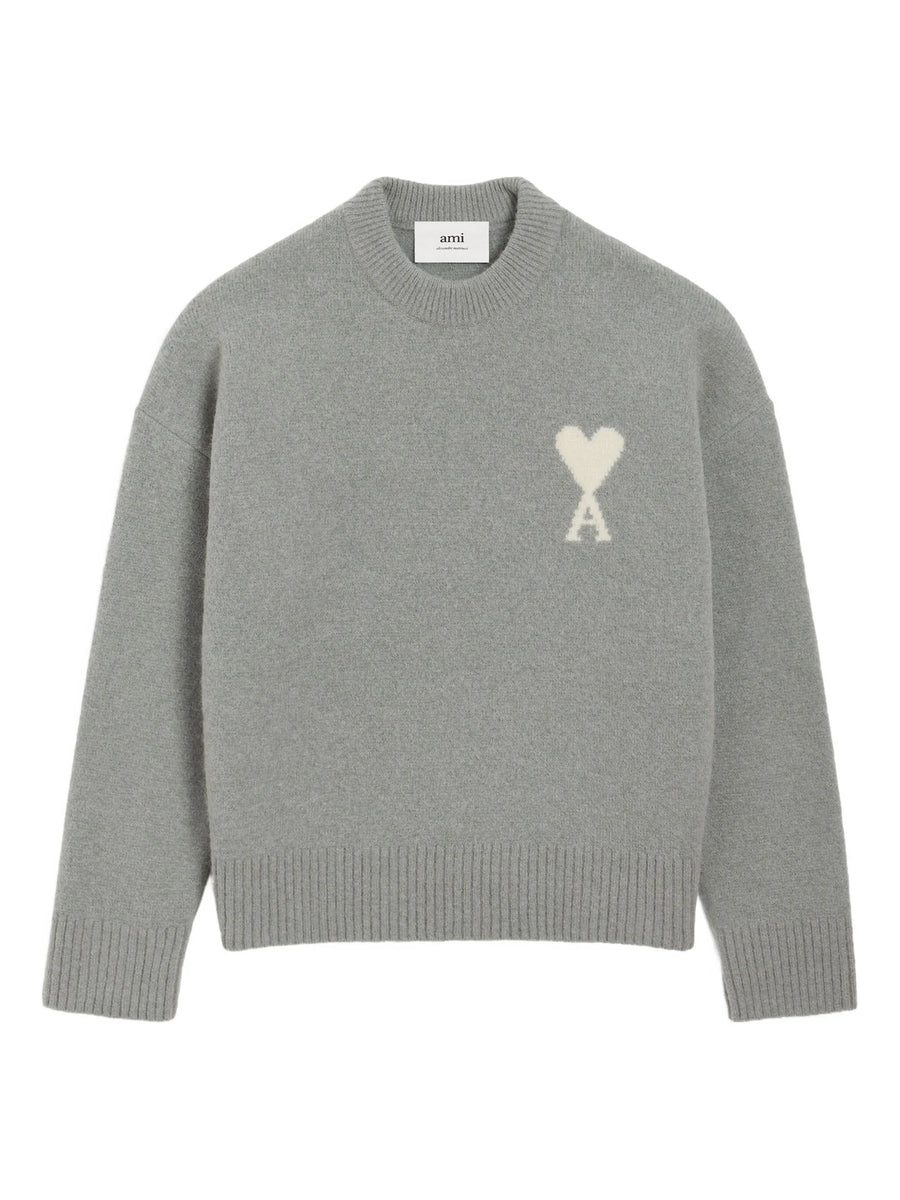 AMI - ADC Crewneck Sweater Gris Ecru