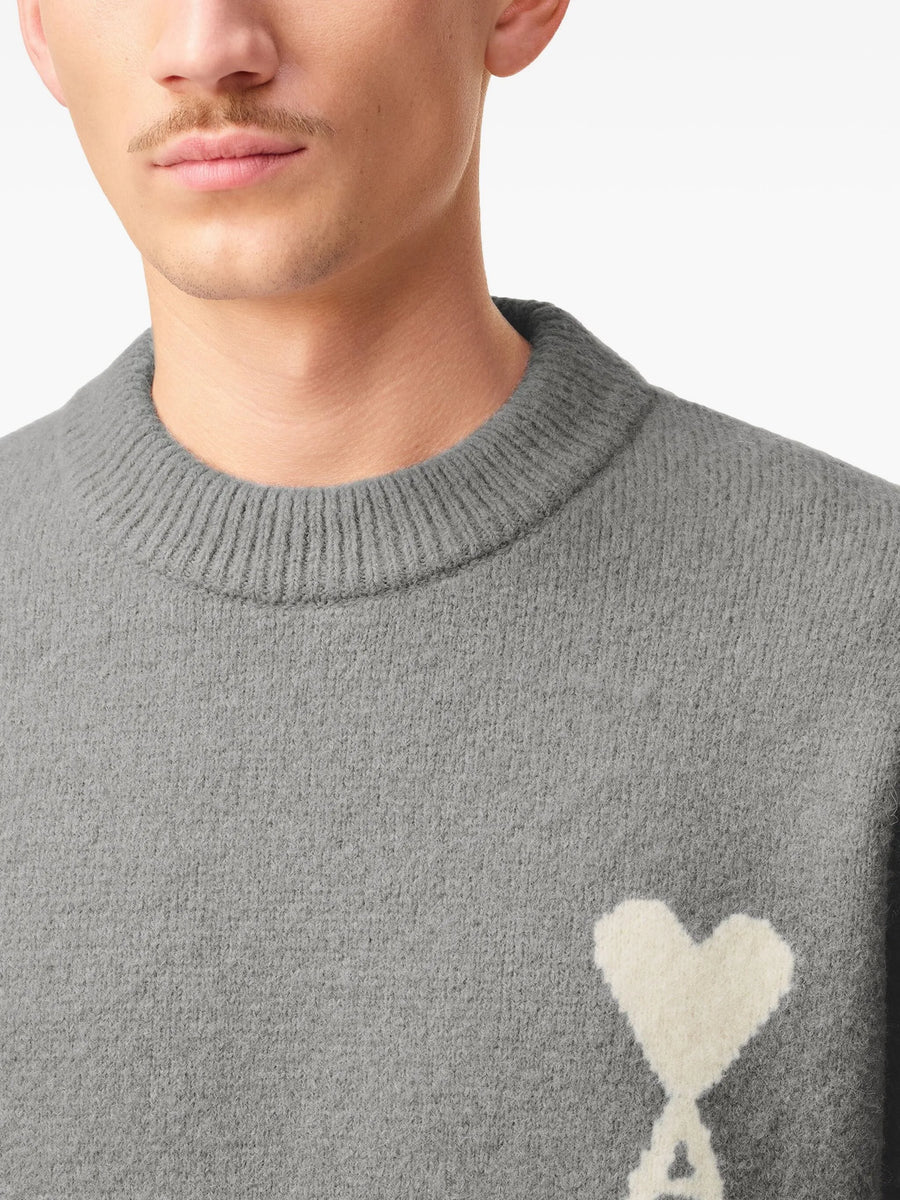 AMI - ADC Crewneck Sweater Gris Ecru