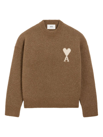AMI - ADC Crewneck Sweater Noisette Ecru