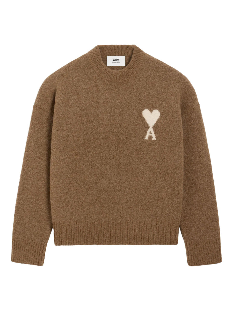 AMI - ADC Crewneck Sweater Noisette Ecru