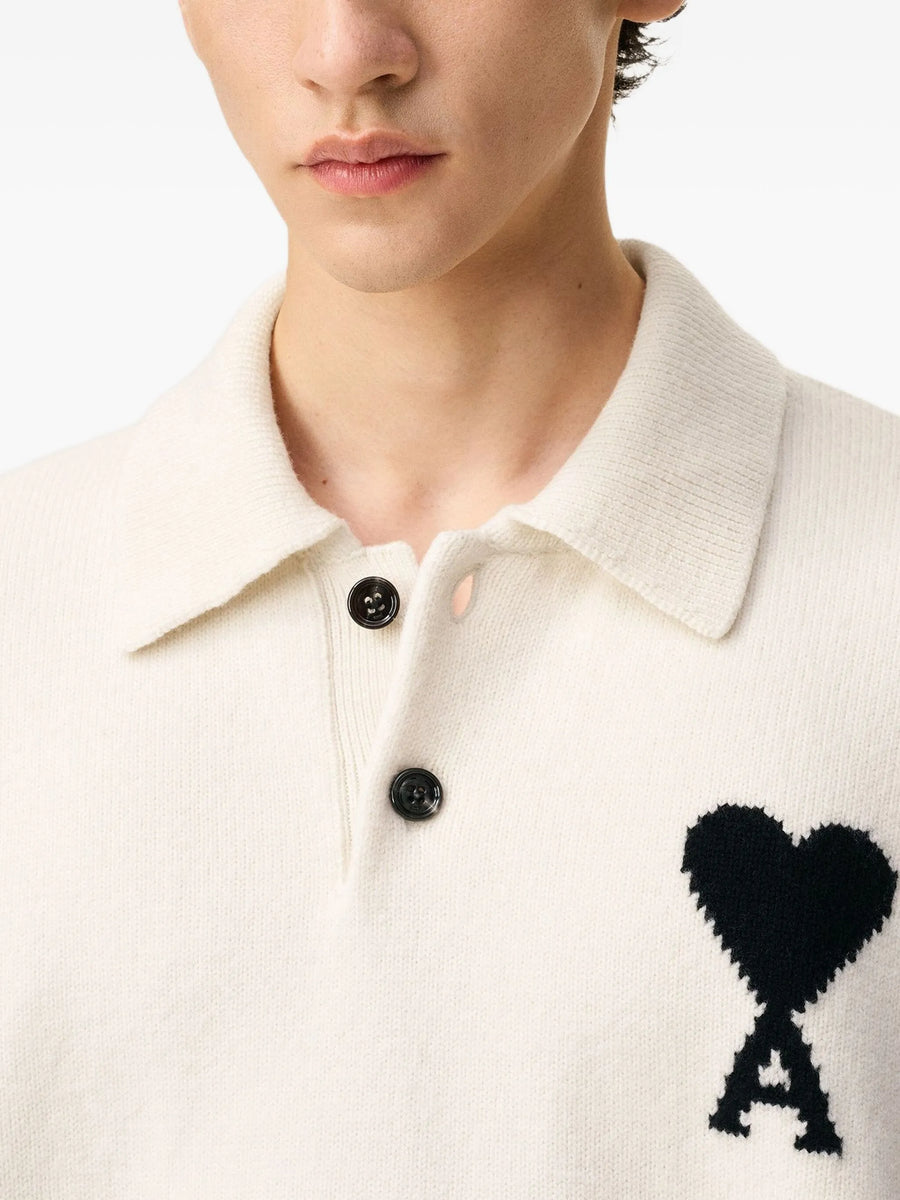 AMI - ADC Crewneck Polo Ecru/Noir