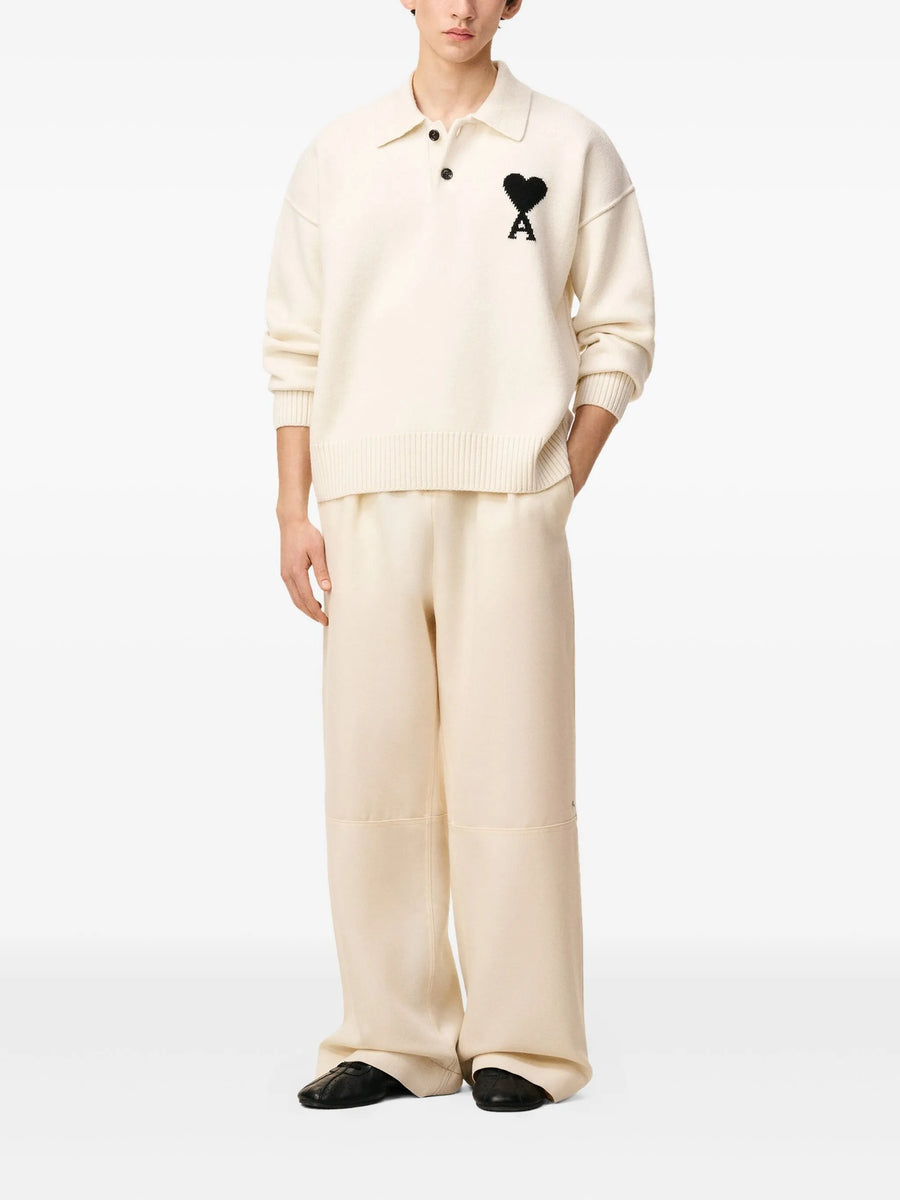 AMI - ADC Crewneck Polo Ecru/Noir