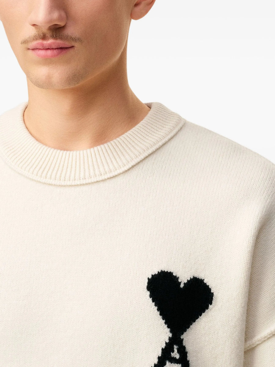 AMI - ADC Crewneck Sweater Ecru/Noir