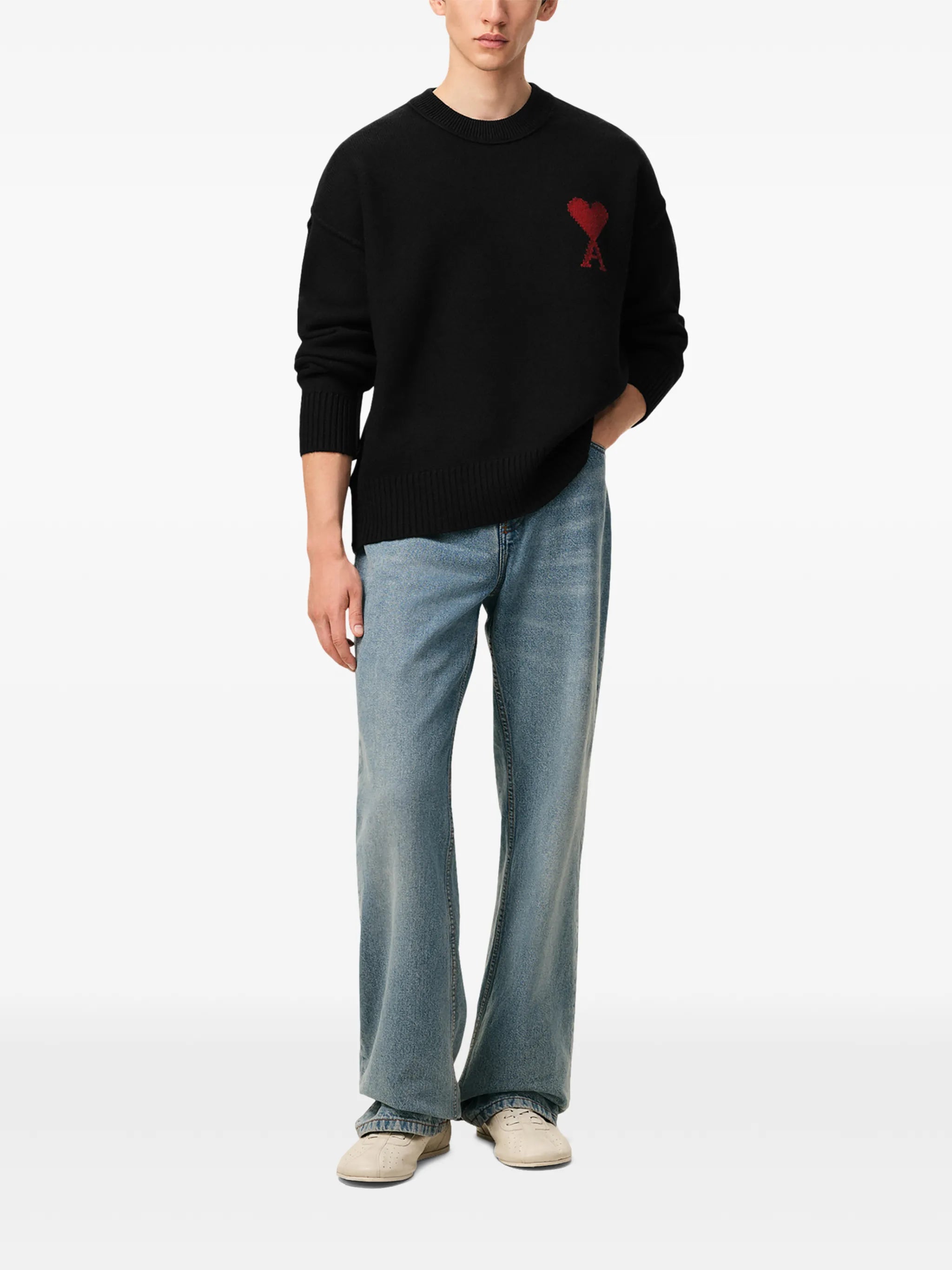 AMI - ADC Crewneck Sweater Black – Anrosa Store
