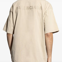BALENCIAGA - Back Embroidered Jersey T-Shirt Beige – Anrosa Store