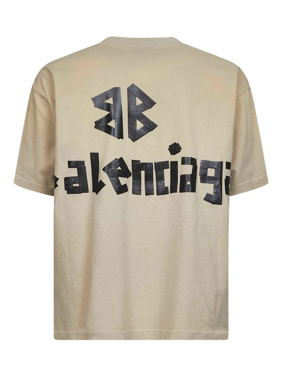 BALENCIAGA - New Tape Type T-shirt Medium Fit Beige