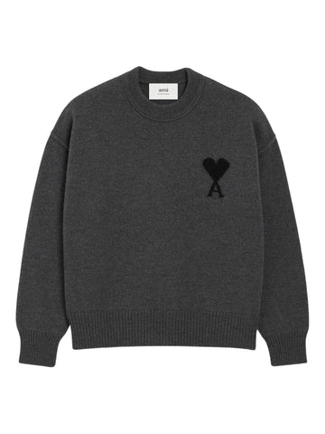 AMI - ADC Crewneck Sweater Gris Chine/Noir