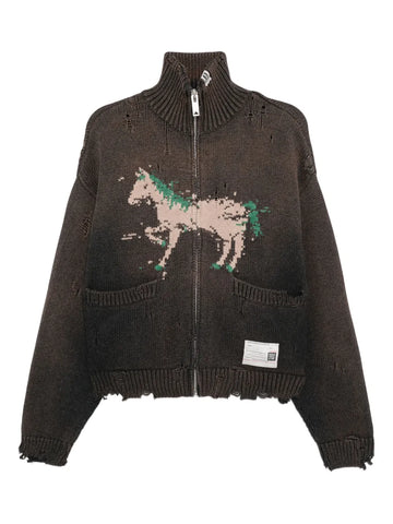 MAISON MIHARA YASUHIRO - Hoose Jacquard Knit Cardigan Black