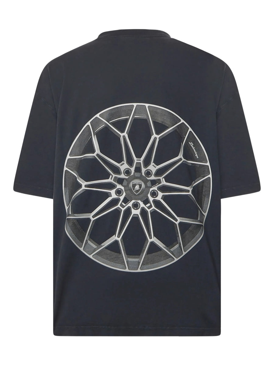 BALENCIAGA - Oversized T-shirt Lamborghini Faded Black