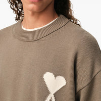 AMI - ADC Crewneck Sweater Beige Taupe Ecru – Anrosa Store