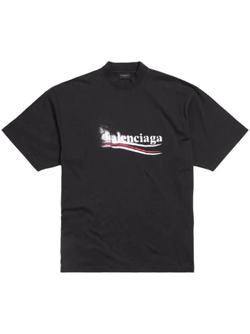 BALENCIAGA - Political Stencil Vintage T-shirt Black