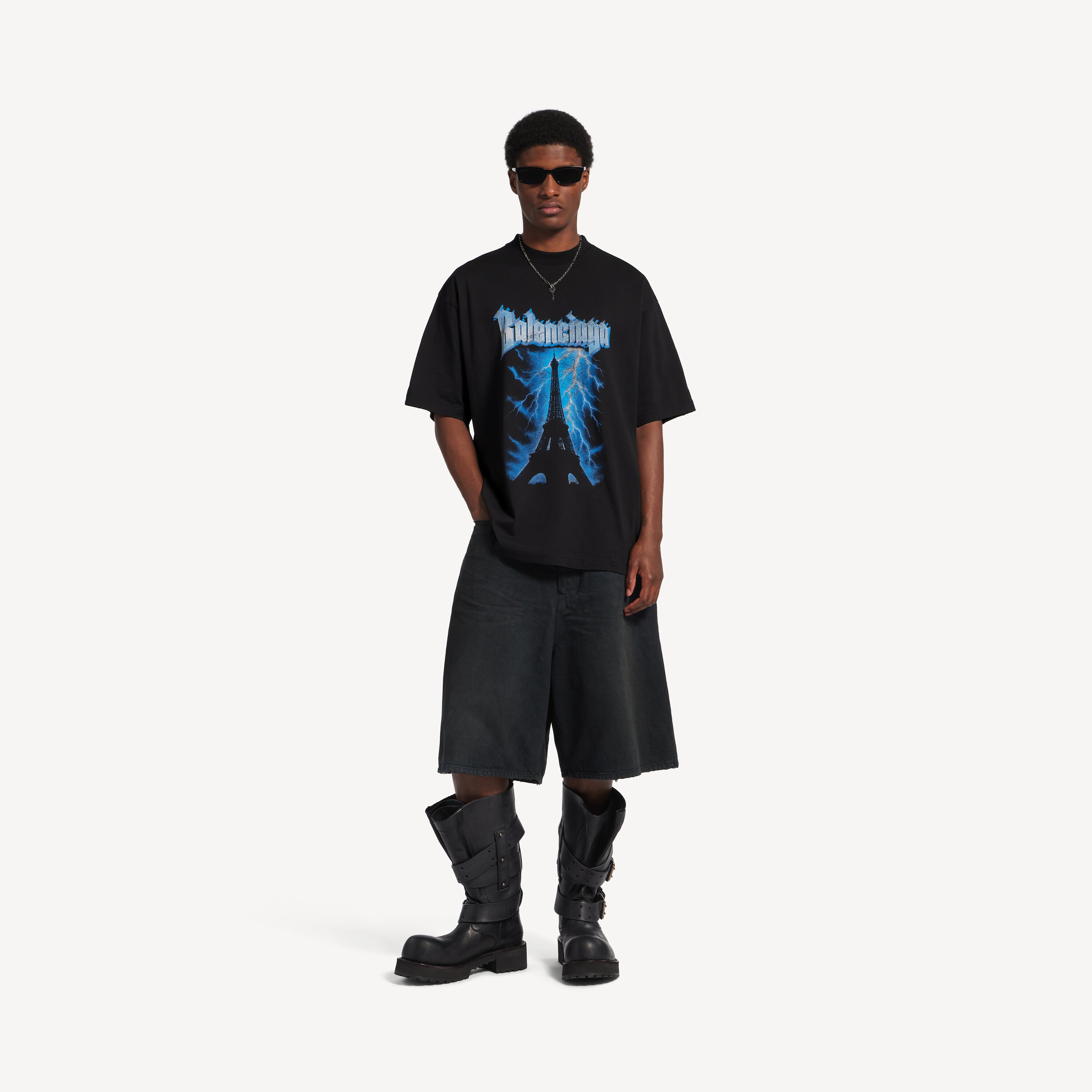 BALENCIAGA - Oversized Tshirt S3 Metal Merch Black – Anrosa Store