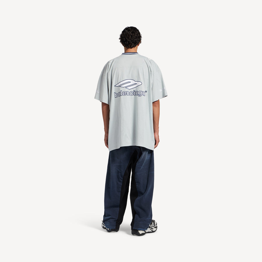 BALENCIAGA - V Neck Oversized Tshirt American Grey – Anrosa Store