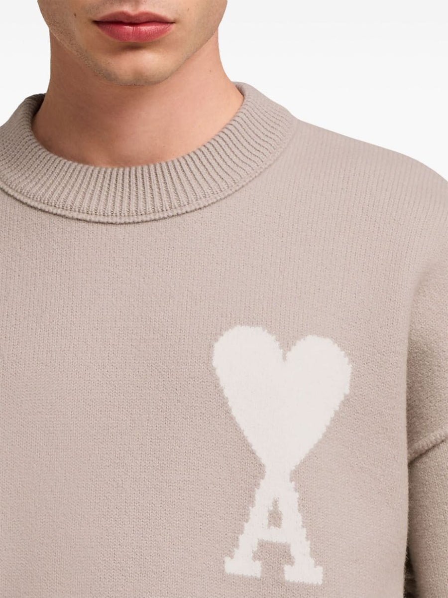 AMI - ADC Crewneck Sweater Light Beige/Off White