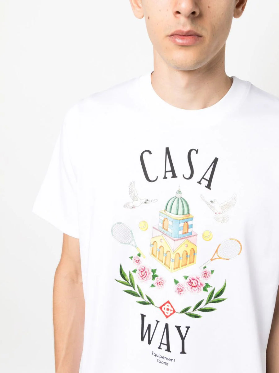 CASABLANCA - Casa Way Printed T-Shirt White