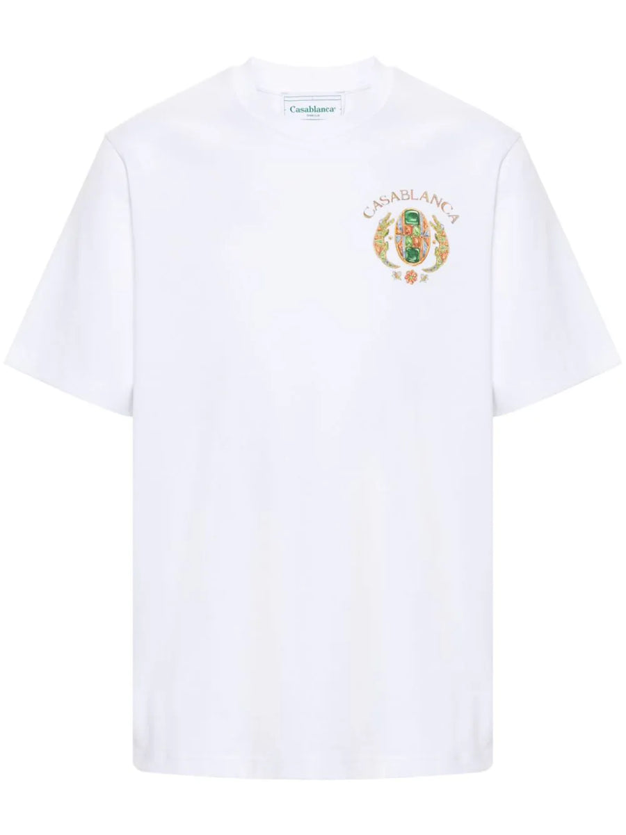 CASABLANCA - Joyaux D'Afrique Tennis Club Printed T-Shirt White
