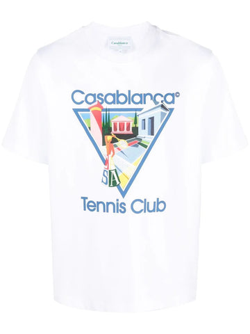 CASABLANCA - La Joueuse Printed T-Shirt White