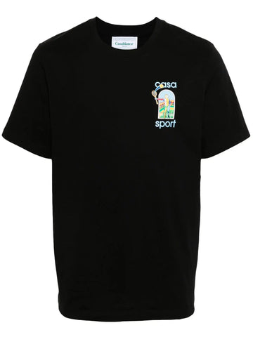 CASABLANCA - Le Jeu Colore Screen Printed T-Shirt Black