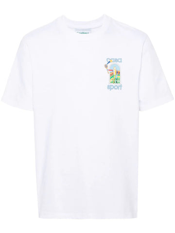 CASABLANCA - Le Jeu Colore Screen Printed T-Shirt White