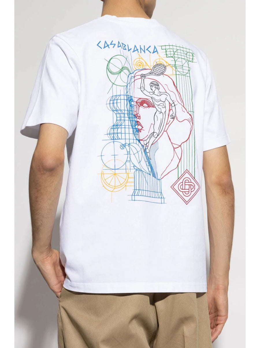 CASABLANCA - Tennis Play In Progress T-shirt White