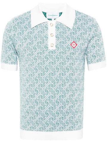 CASABLANCA - Jacquard Monogram Polo