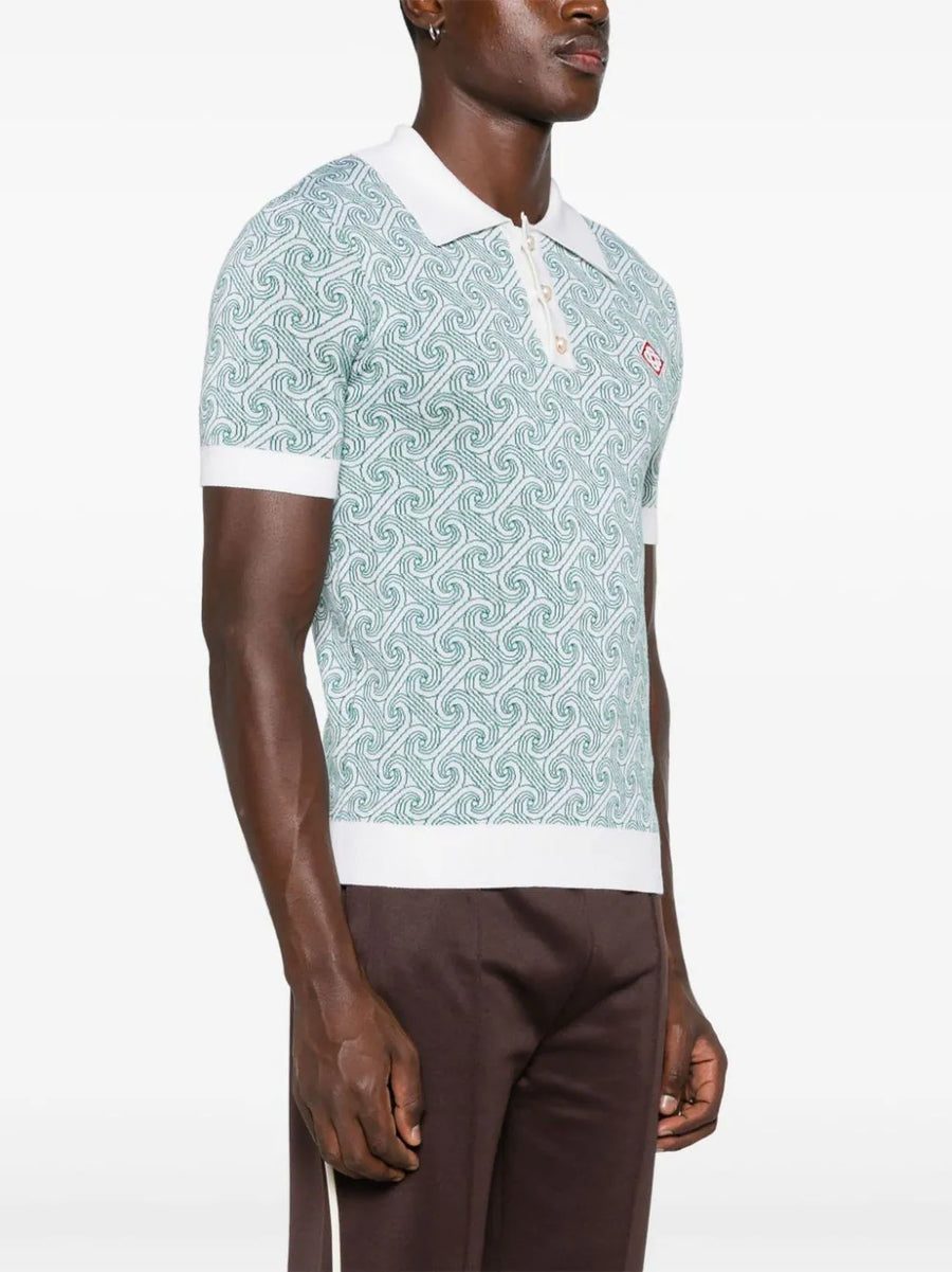 CASABLANCA - Jacquard Monogram Polo