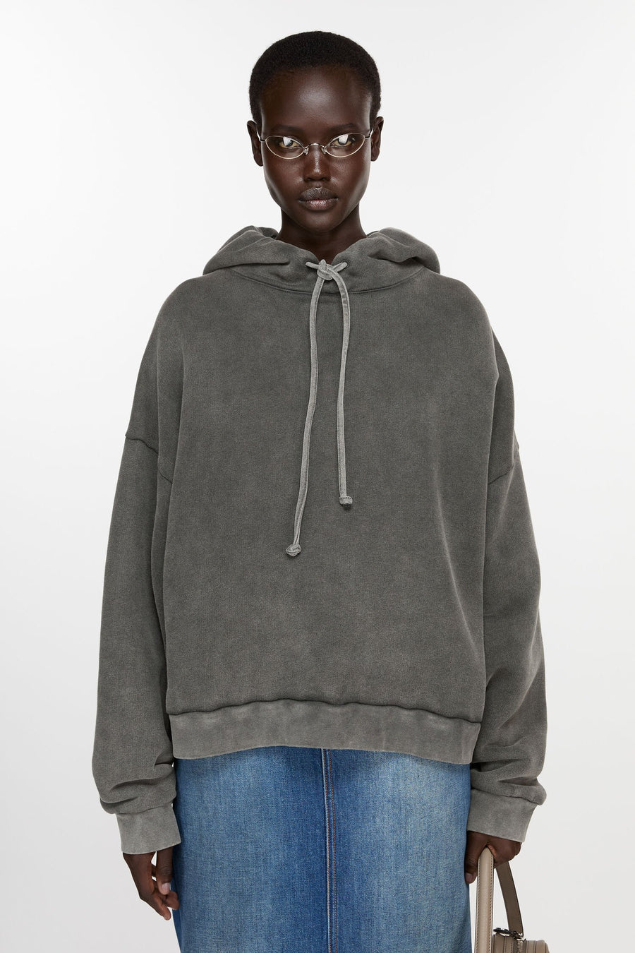 Logo Hooded Sweater Acne Studios Black Hoodie ACNE STUDIOS Hooded