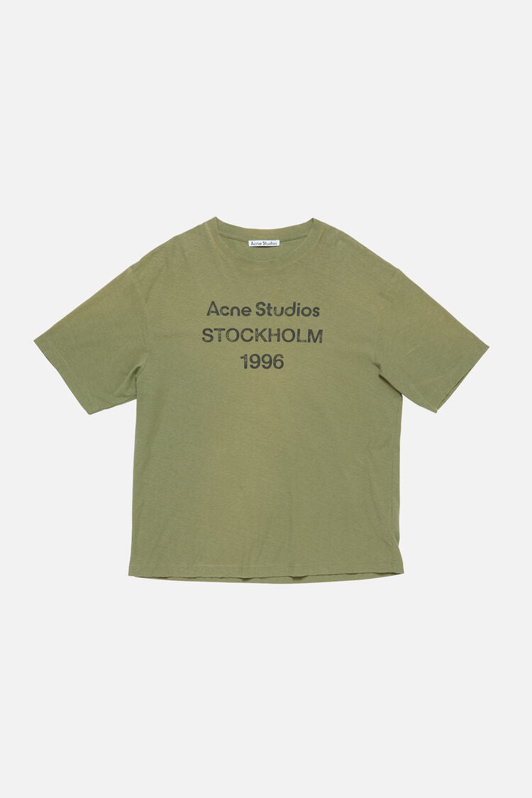 ACNE STUDIOS - Logo T-shirt Relaxed Fit Olive Geen